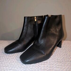 Clarks Black Leather Ankle Boots